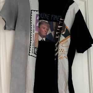 Unique Patchwork Graphic T-Shirt